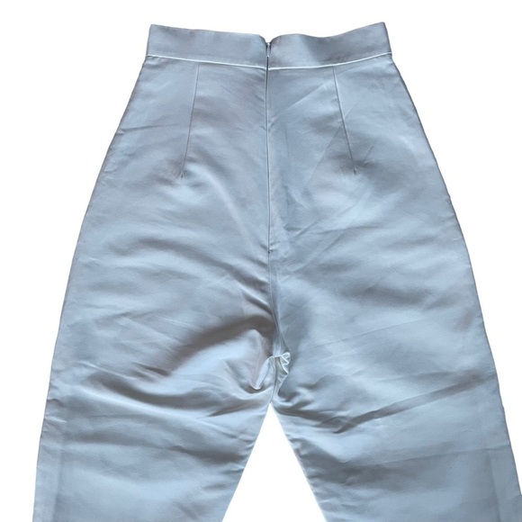 SOLACE LONDON High Rise Ivory Pleated Trousers Size 4 - Picture 4 of 9